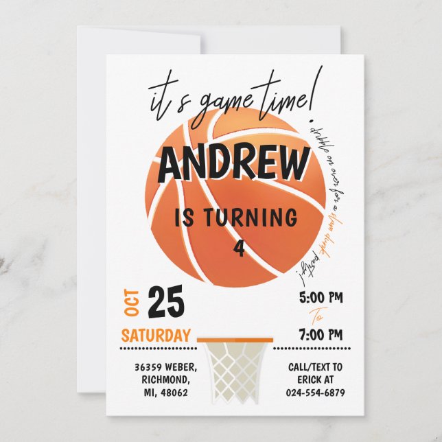 Partido de cumpleaños de la invitación personal al (Anverso)