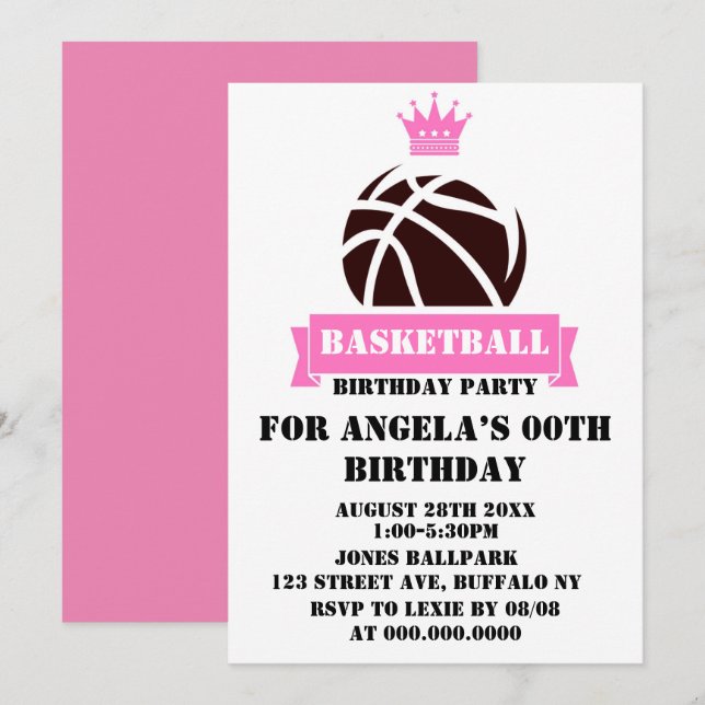 Partido de cumpleaños del baloncesto rosa de la pr (Anverso / Reverso)