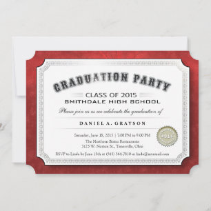 Partido de Graduación 2015 Invitación del Diploma