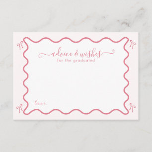 Partido de Graduación de Bow Rosado - Tarjetas de 