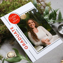 Partido de Graduación de Fotografías Gris Rojo con