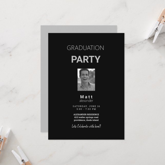 Partido de Graduación de Fotografías Invitación Ne (Anverso/Reverso In Situ)