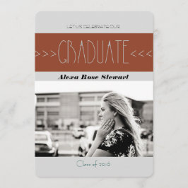 Partido de graduación de moda azteca | INVITACIÓN