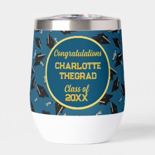 Partido de Graduación Felicitaciones Azul y Oro
