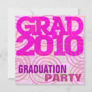 Partido de Graduación Invitación Girly Rosa