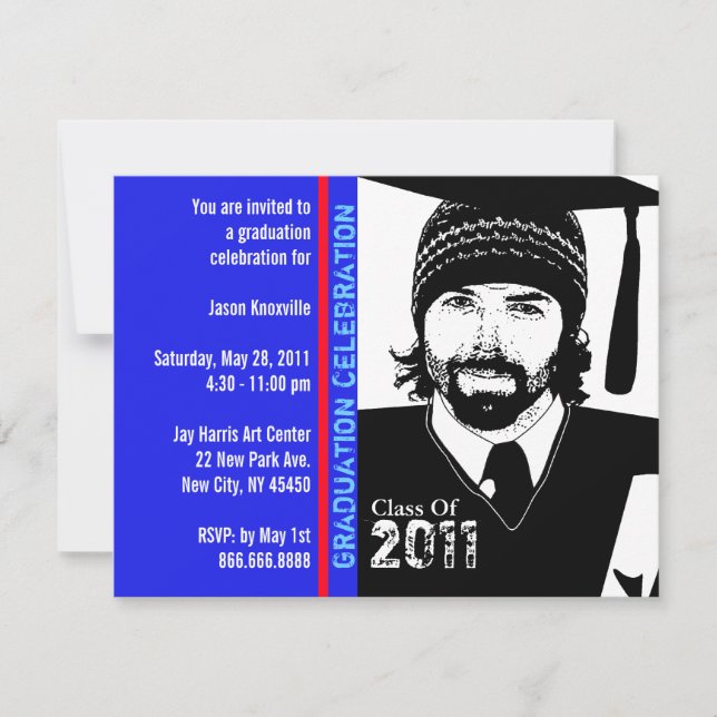Partido de Graduación Invitación Graduado Personal (Anverso)