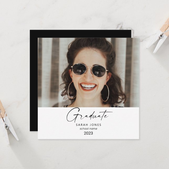 Partido de Graduación Negra de Dos Collages de fot (Anverso/Reverso In Situ)