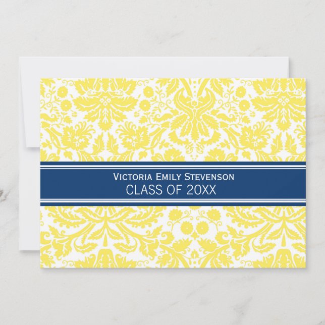 Partido de Graduación Personalizado Invitación Azu (Anverso)