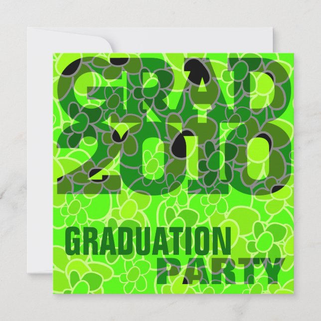 Partido de Graduación Vamos Invitación Verde (Anverso)
