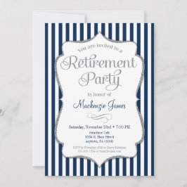 Partido de Jubilación Invitación Marina Gris Azul