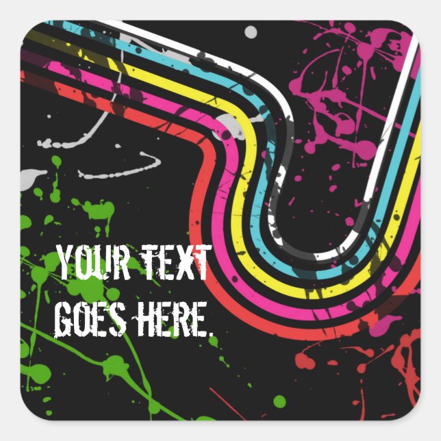 Partido de los Años 80 retro favorece a pegatina (Anverso)