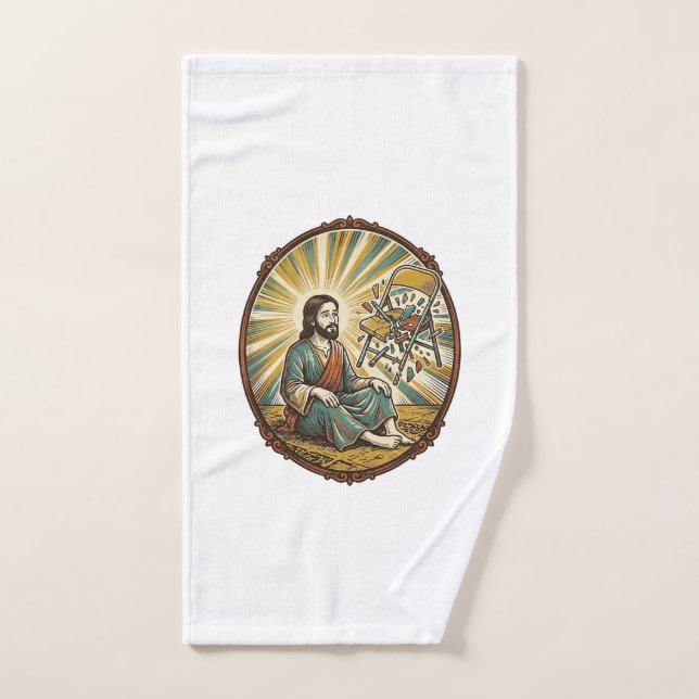 Partido de Silla Plegable Rota de Jesús Falta Torp (Toalla de mano)