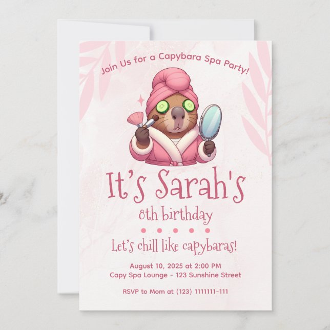 Partido de Spa Capybara Invitación al capibara Cum (Anverso)
