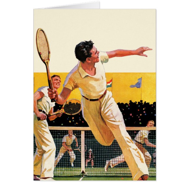 Partido del tenis de los dobles (Frente)