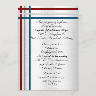 Partido patriótico de retiro militar Invitación