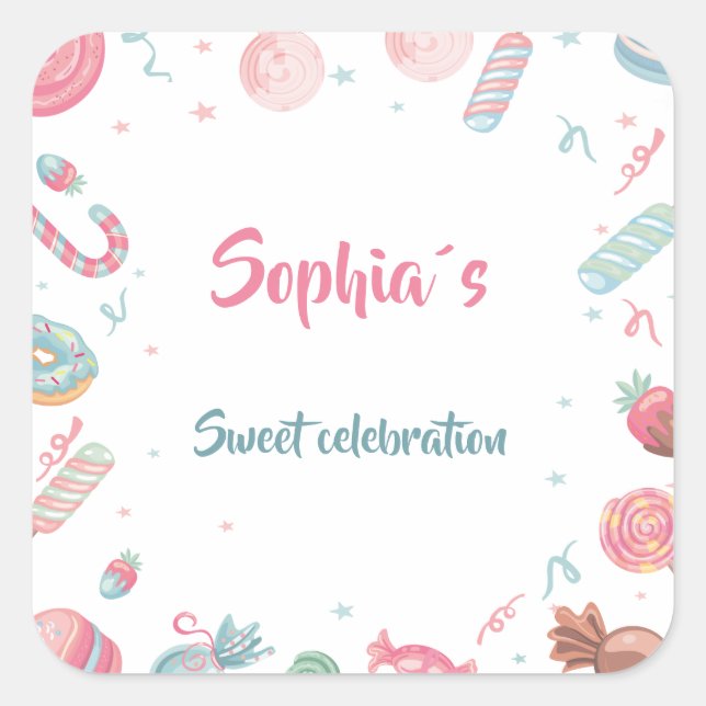 Partidos de Pegatinas editables de Candyland (Anverso)