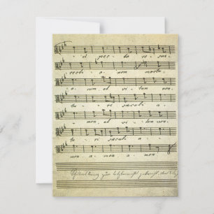 Partitura Musical Antigua, Invitación de Partitura