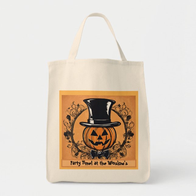 Party Time! Bolsa de la Toalla de Calabaza Hallowe (Frente)