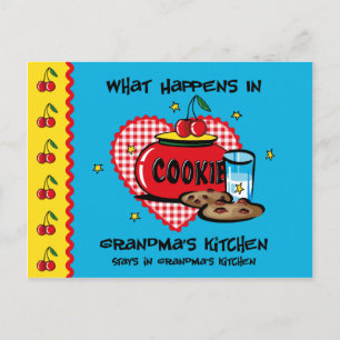 Pasa en la tarjeta de recetas de cocina de la abue