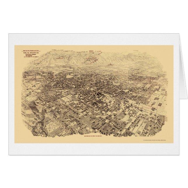 Pasadena, mapa panorámico de CA - 1903 (Anverso (Horizontal))