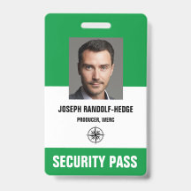 PASADO DE SEGURIDAD - Tarjeta de identificación de