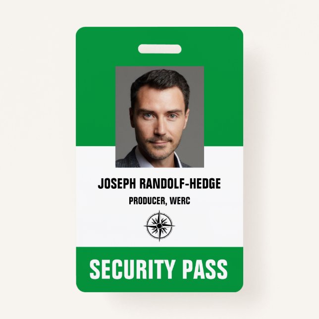 PASADO DE SEGURIDAD - Tarjeta de identificación de (Anverso)