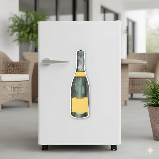 Pasado: Pegatina Retro Champagne (Subido por el creador)