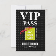Pasado VIP de personalizable blanco y negro divert