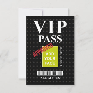 Pasado VIP de personalizable blanco y negro divert