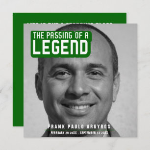 Pasaje funerario de una leyenda tarjeta de poema v