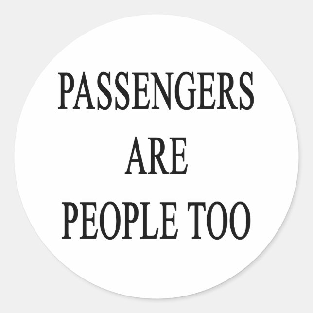 Pasajeros son muy sarcásticos Pegatinas de viaje (Anverso)