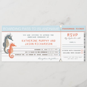 pasajes de embarque para invitación de boda