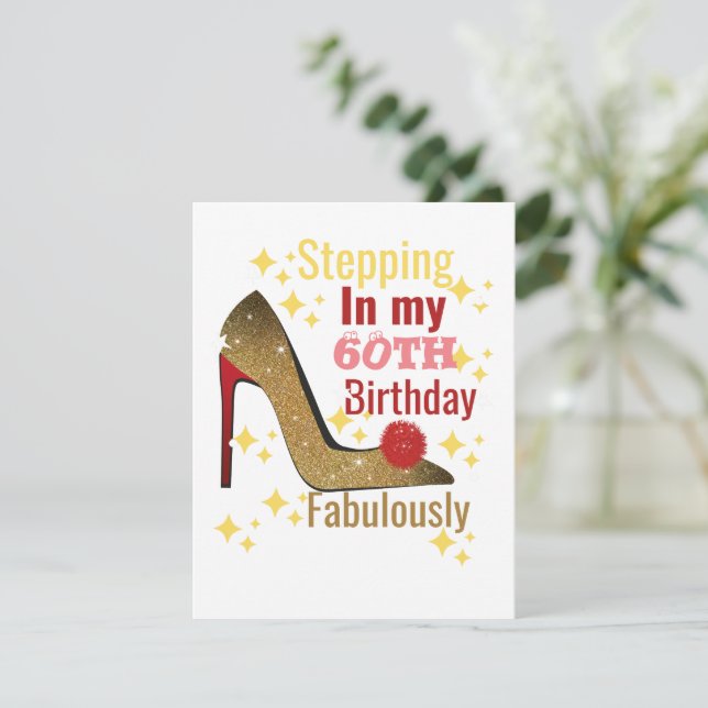 Pasando por mi fabuloso cumpleaños número 60 (Anverso de pie)