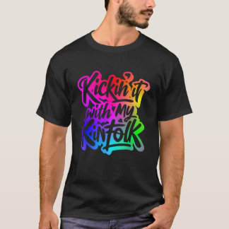 Pasándolo genial con mi familia divertida camiseta