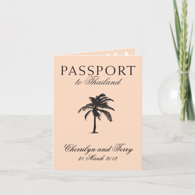 Pasaporte de Boda Invitación a Tailandia (Anverso)