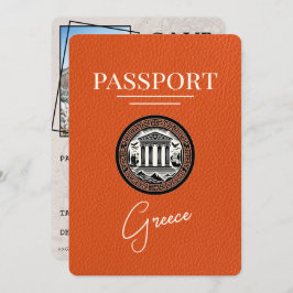 Pasaporte de Grecia naranja Guardar la tarjeta de