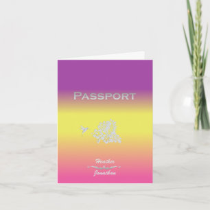 Pasaporte de invitación a la boda de destino e Hib