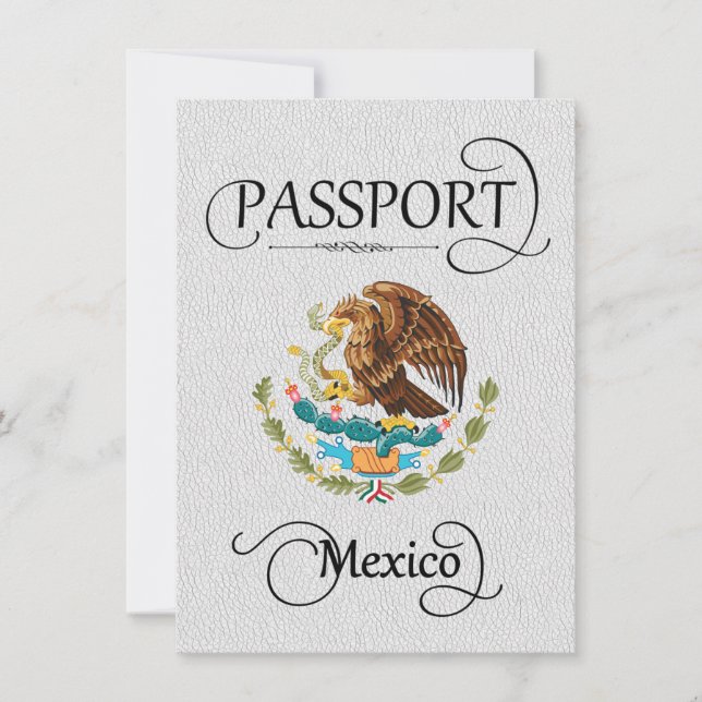 Pasaporte de México blanco salva la tarjeta de fec (Anverso)
