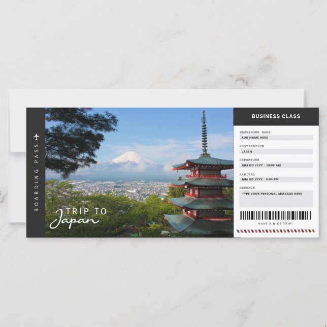 Pasaporte de viaje de viaje de Japón (Anverso)