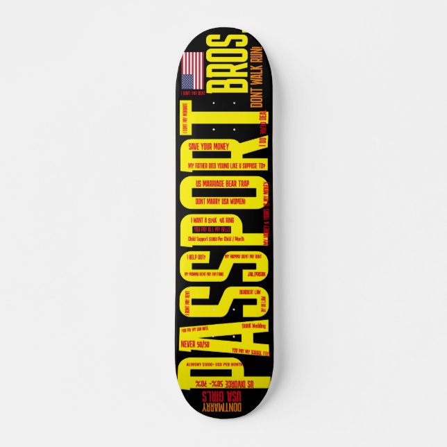 PASAPORTE HERMANOS 7 3/4" Tabla de Skateboard (Anverso )