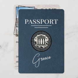Pasaporte Navy Blue Greece - Salven la tarjeta de