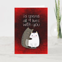 Pasar 9 vidas con tu tarjeta de saludo de amor par