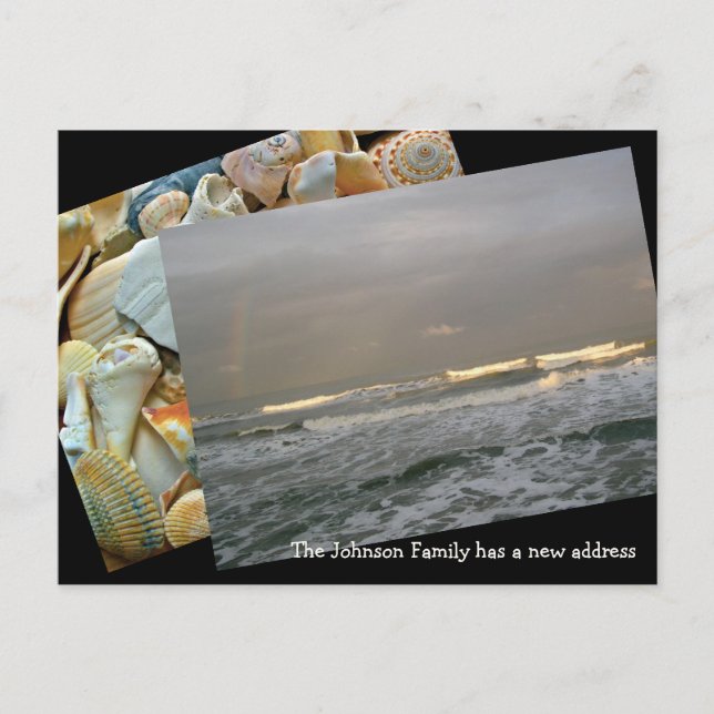 Pasar a la costa Nueva tarjeta postal de dirección (Anverso)