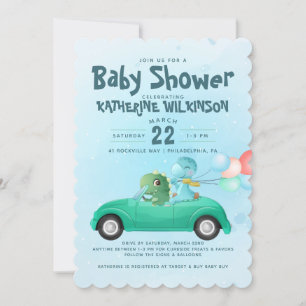 Pasar Invitación de Dinosaur Baby Shower