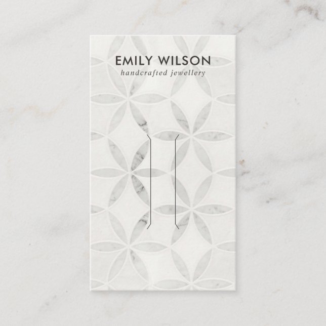 PASAR LA TARJETA DE VISUALIZACIÓN DE BLANCO FLORAL (Anverso)
