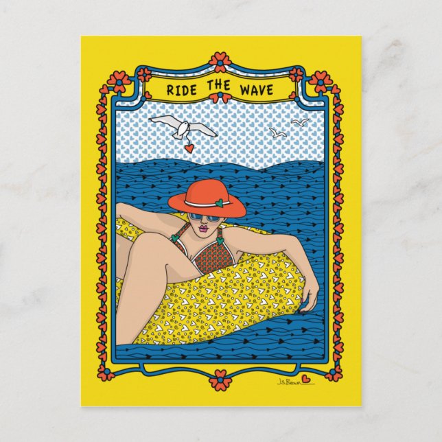 Pasar Por La Tarjeta Postal Wave_B_ (Anverso)