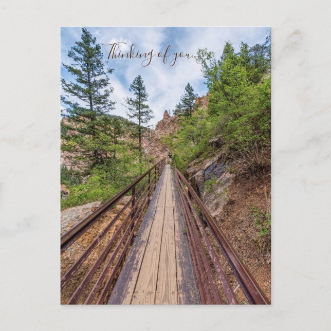 Pasarela de Seven Falls Walkway Bridge Tarjeta pos (Anverso)
