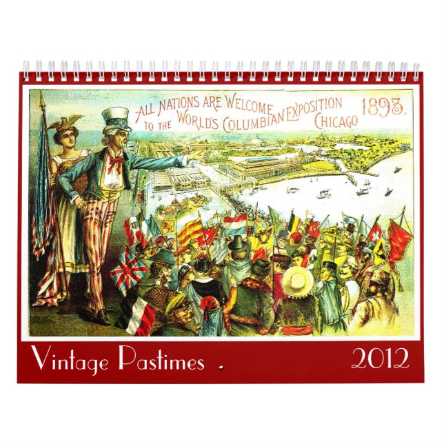 Pasatiempos del vintage - calendario (Tapa)