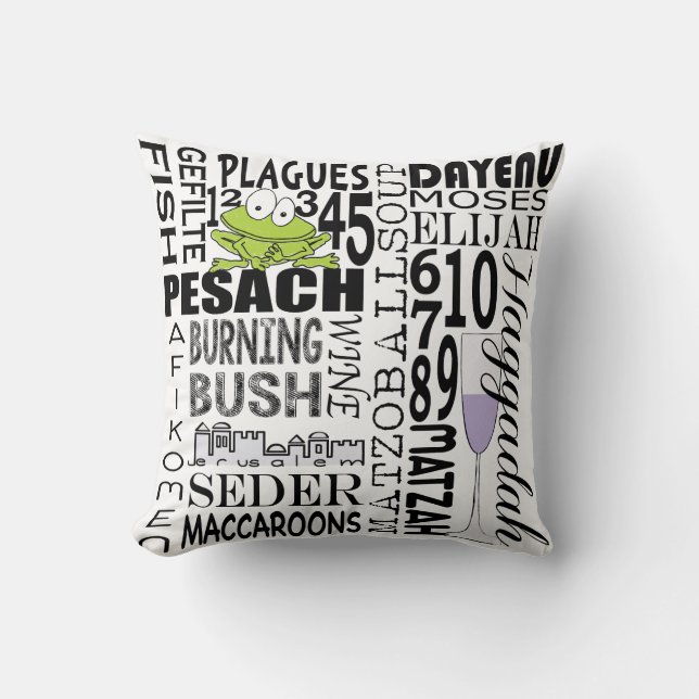 Pascua 16/16" almohada "Dayenu Pillow" (Anverso)