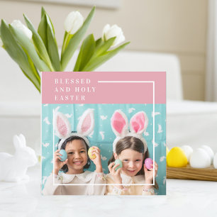 Pascua bendita y felíz rosada moderna Regalo fot